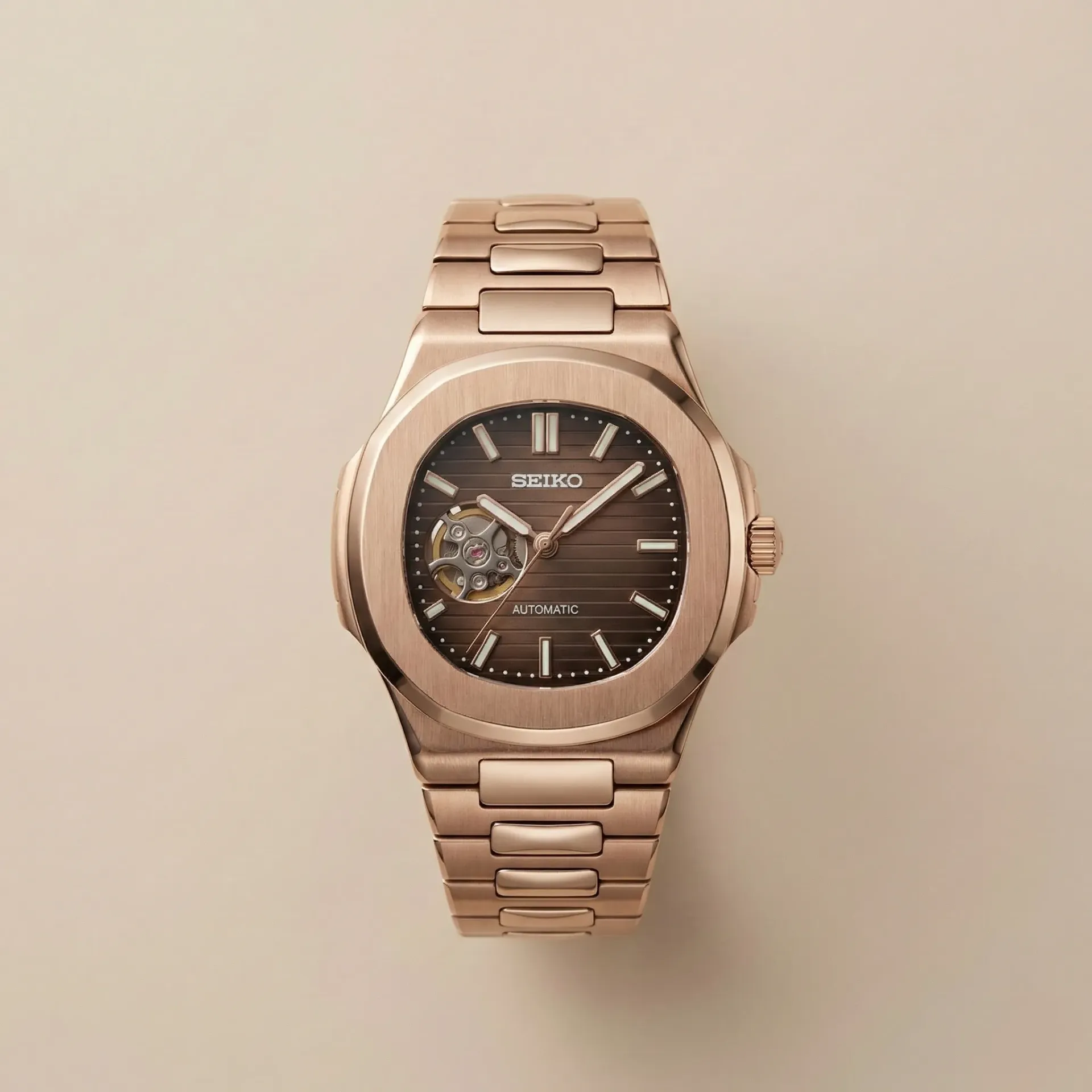 Seiko Mod Nautilus "Open Heart" – Watch the Mechanism (NH38 Automatic)