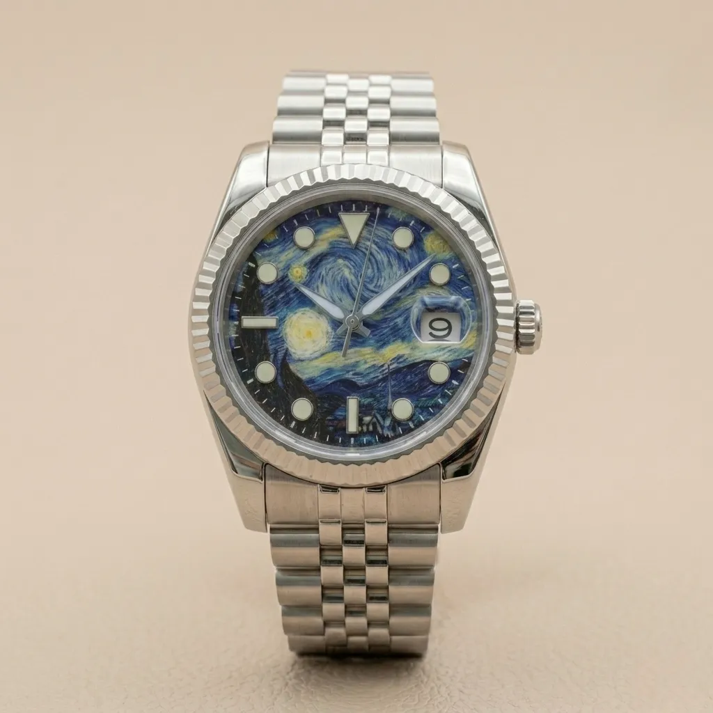 Seiko Mods TR "Starry Night" Datejust – Yıldızlı Gece Kadran & Jubilee Bilezik