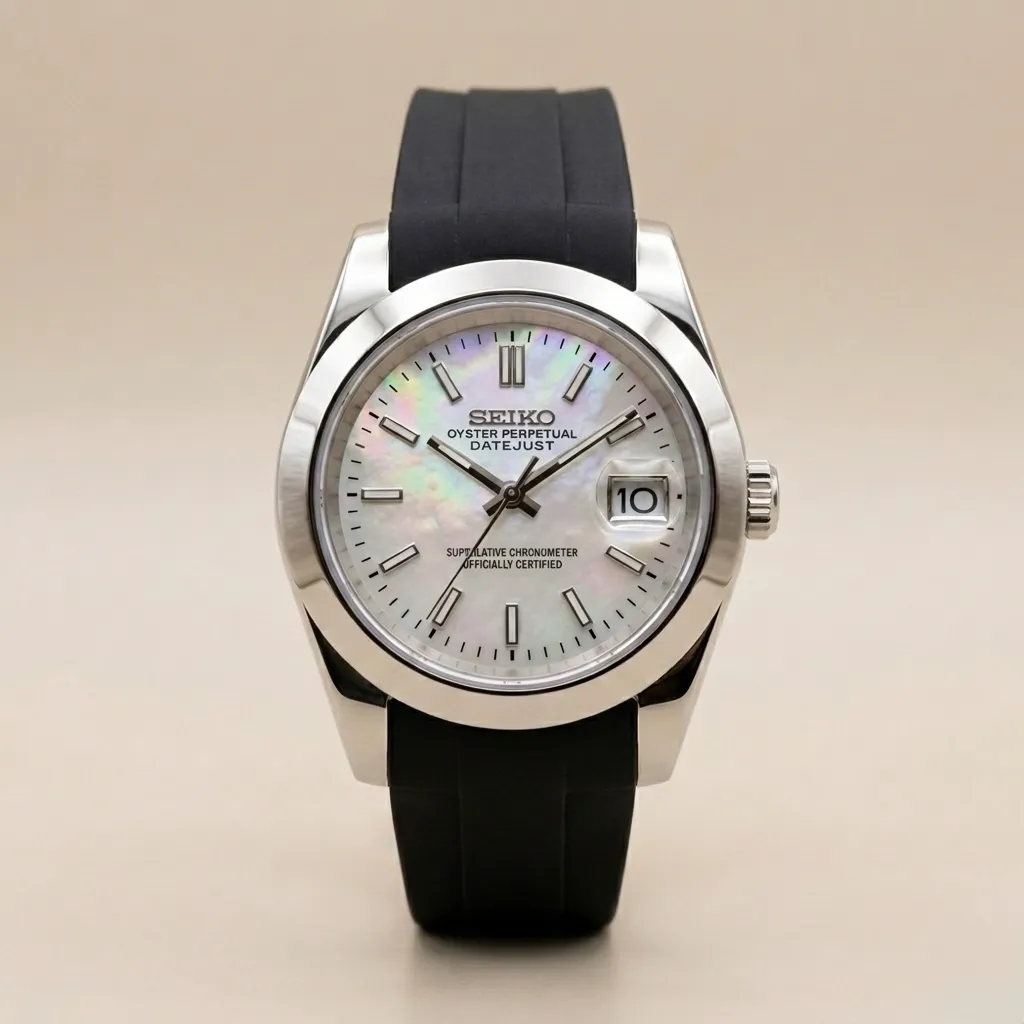 Seiko Mod Luxury Sport – Mother of Pearl Dial, Sapphire Glass and Original NH35