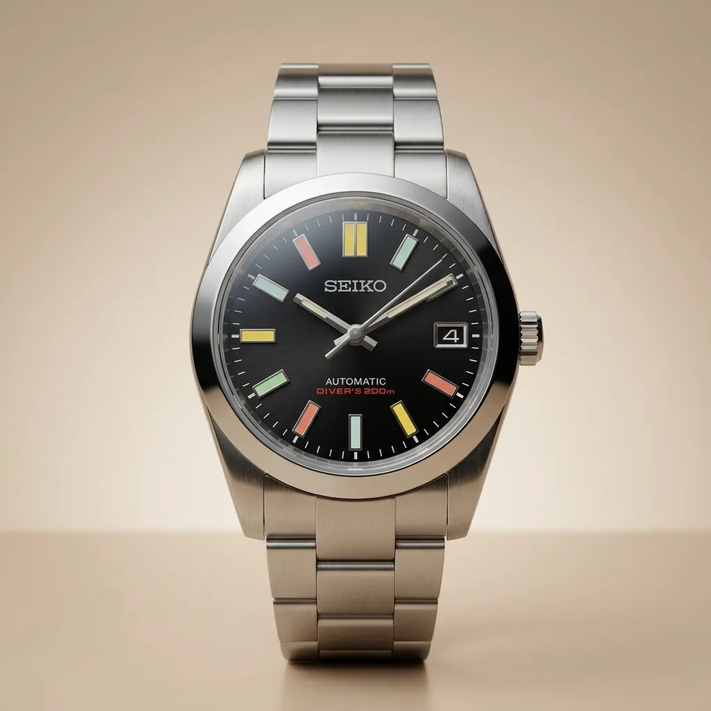 Seiko Mods TR "Spectrum Oyster" – Color Index Black Dial & Steel Bracelet