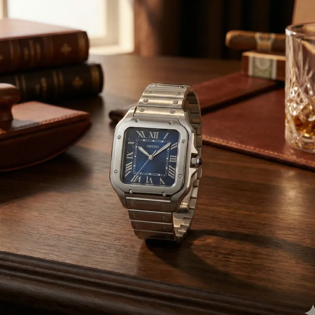 Seiko Mod Santos – Modern Klasik, Çelik Kasa (NH35)