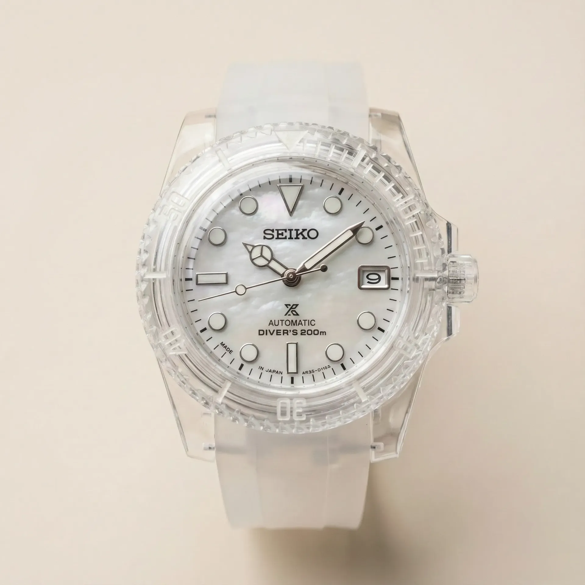 Seiko Mod "Ghost" Submariner – Şeffaf Kasa & Sedef (MOP) Kadran