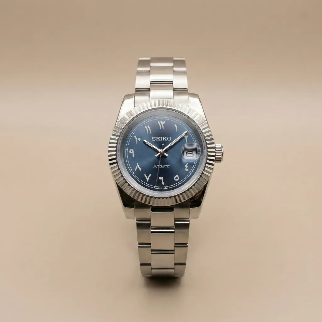 Seiko Mod Datejust "Arabic Dial" – Arapça Rakamlı Kadran & Safir Cam