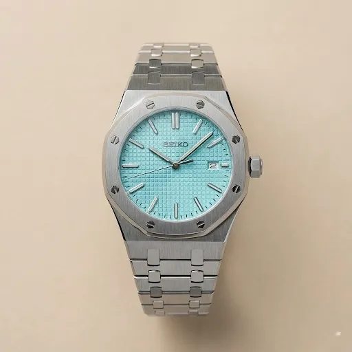 Seiko Mod Royal Serisi – Turkuaz Kadran & Sekizgen Bezel
