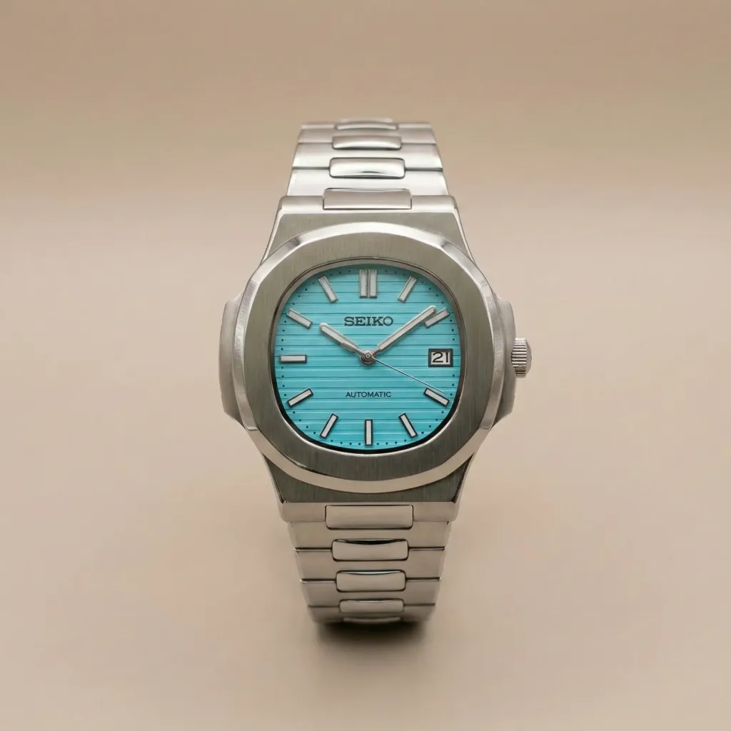 Seiko Mod Nautilus Edition – Entegre Çelik Tasarım & Safir Cam