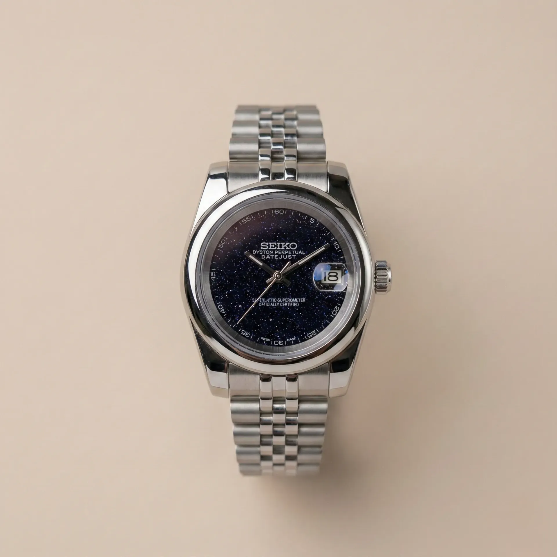 Seiko Mod "Galaxy" Edition – Stardust Dial & Smooth Bezel
