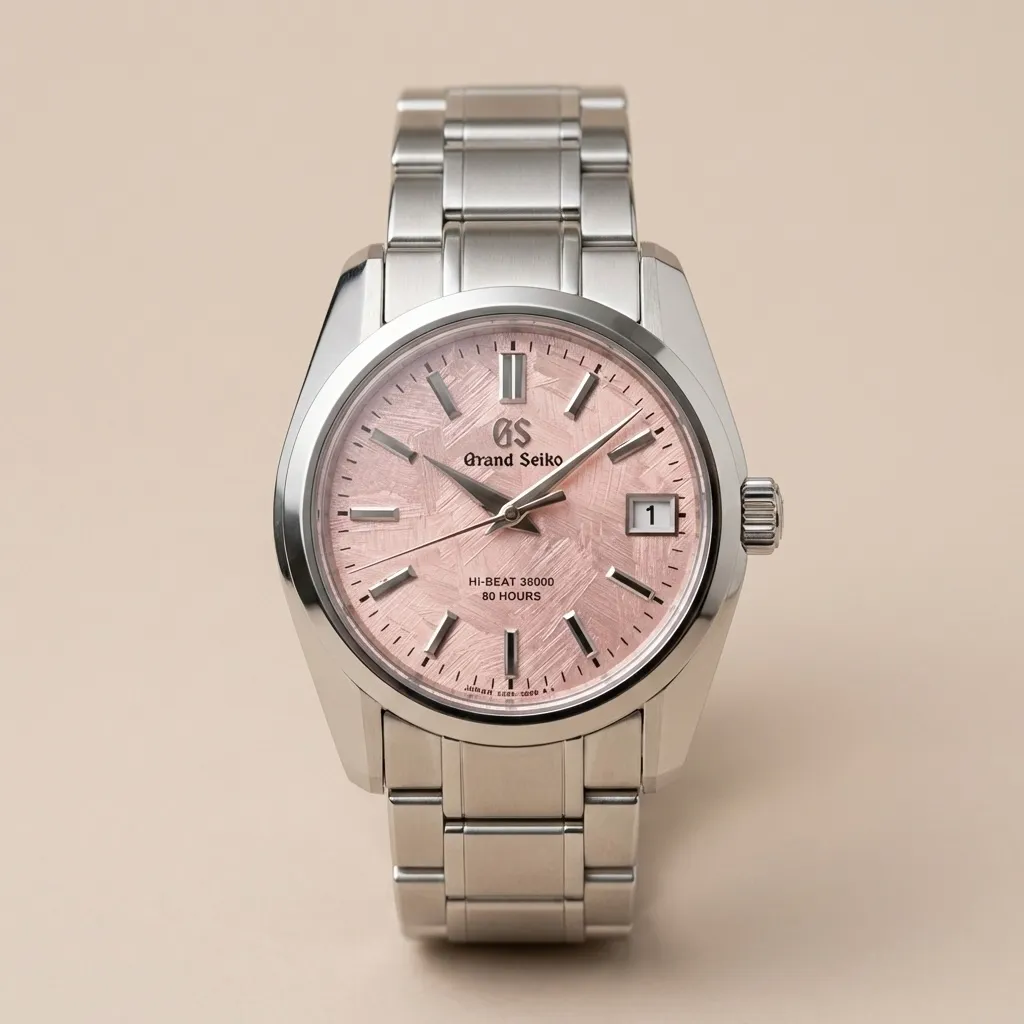Grand Seiko Style Mod – Cherry Blossom Color, Zaratsu Style Case and Sapphire Glass