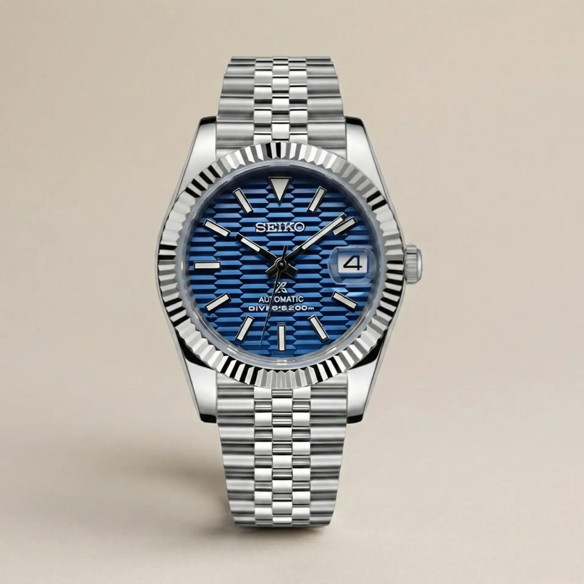 Seiko Mod Dress Diver – Blue Armor Dial and Sapphire Glass (NH35)